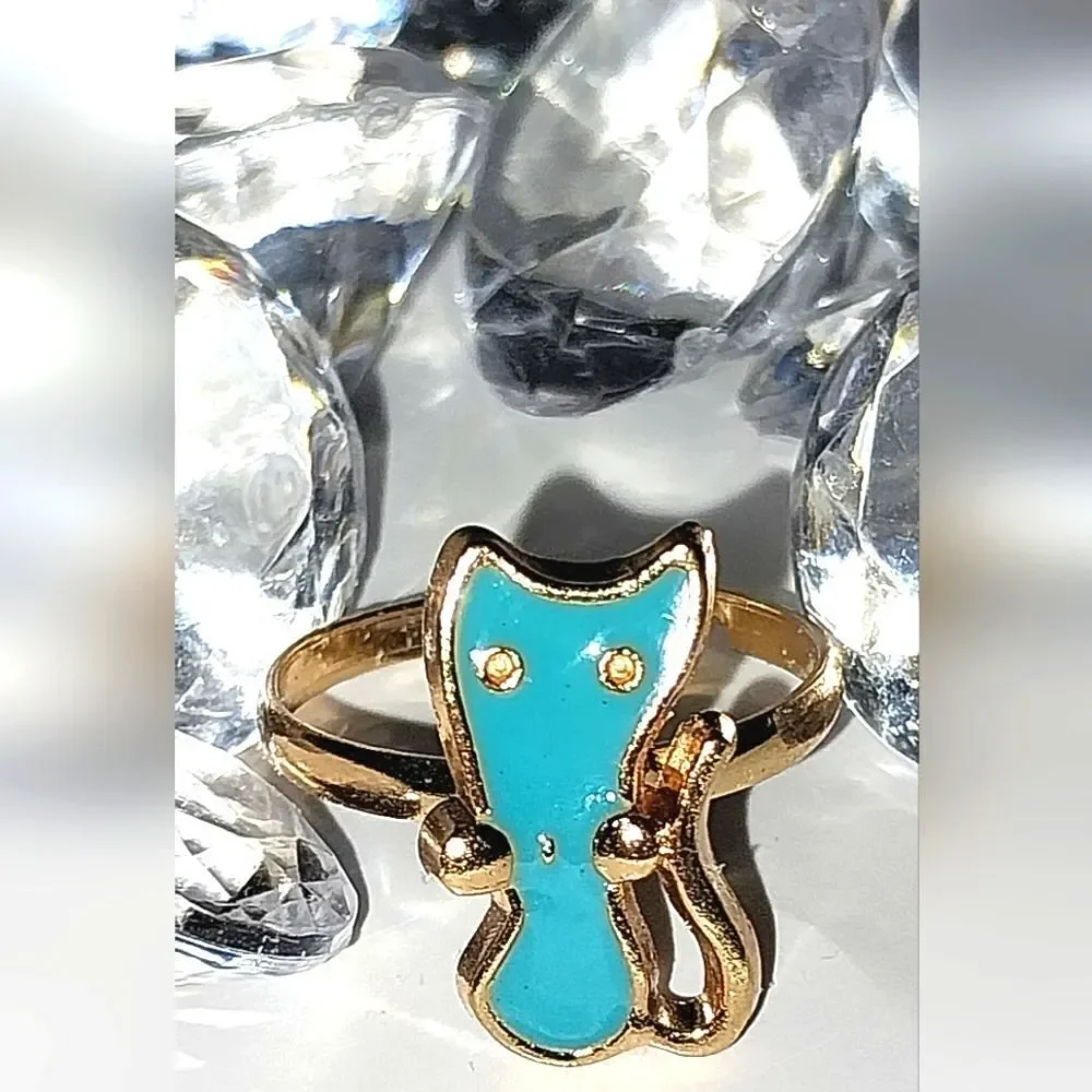 Super cute girls jeweled adjustable ring